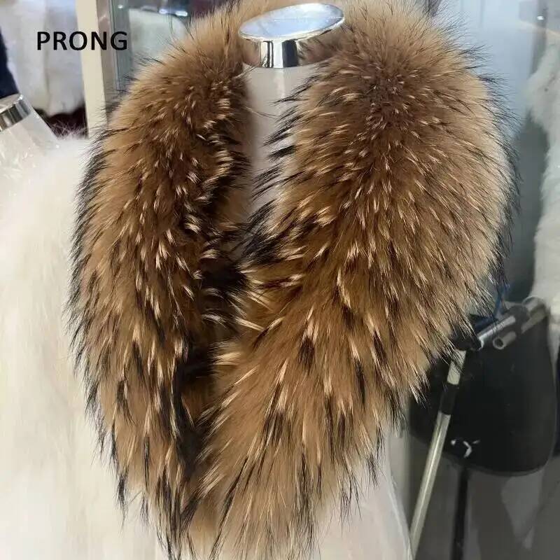 Doğal rakun kürk yaka gerçek k - Shawl Wrap Winter incelemesi ve fiyatı