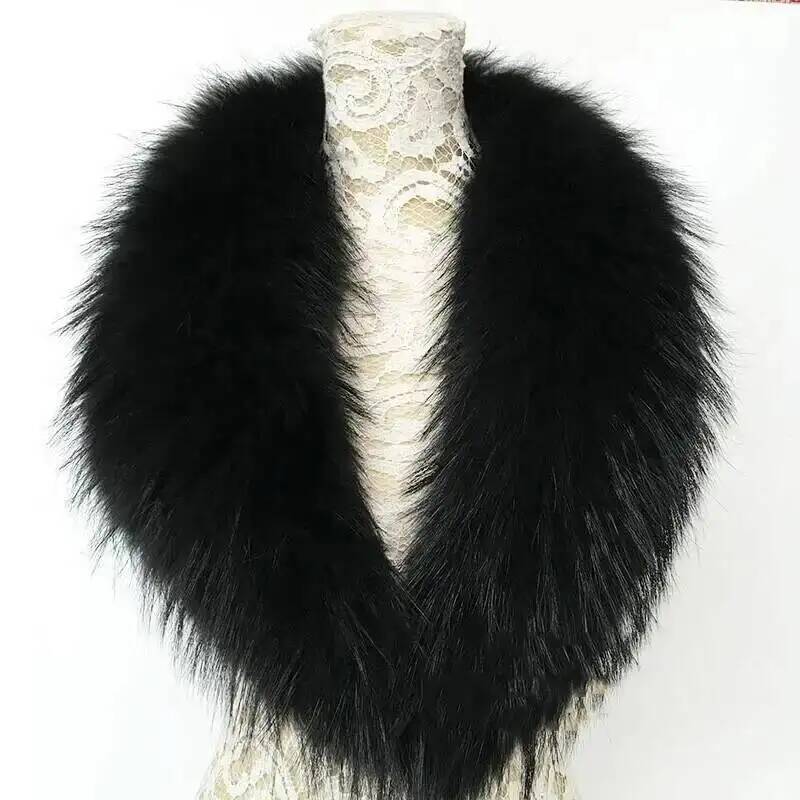 Doğal rakun kürk yaka gerçek k - Shawl Wrap Winter incelemesi ve fiyatı