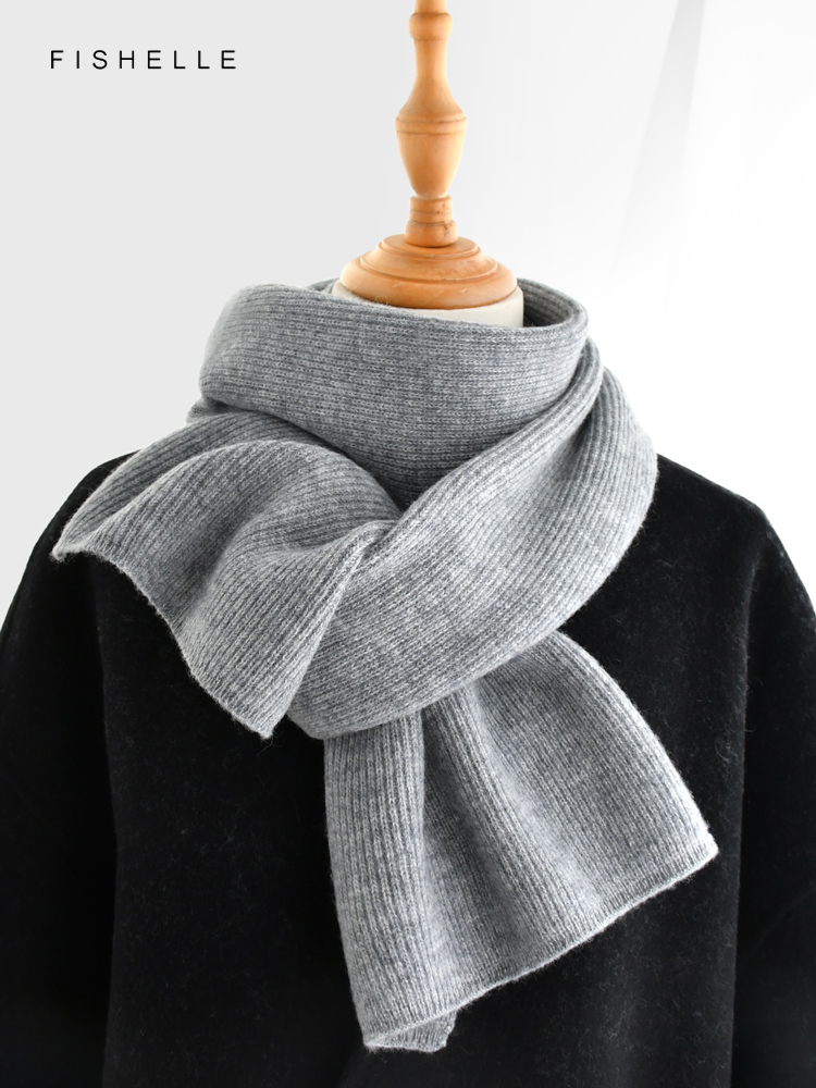 Gri düz renk kaşmir eşarp kış  - Wool Scarf Men incelemesi ve fiyatı