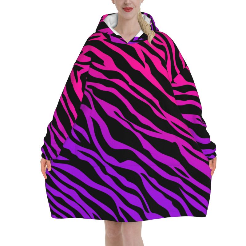 Zebra Desenli Giyilebilir Batt - Sherpa Hoodie Fleece incelemesi ve fiyatı