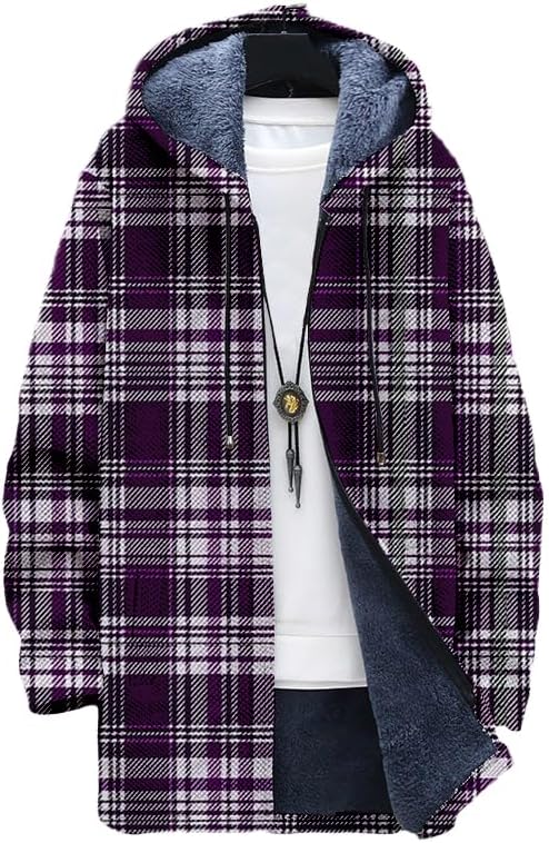 Erkek Ekose Desenli Büyük Bede - Sherpa Hoodie Fleece incelemesi ve fiyatı