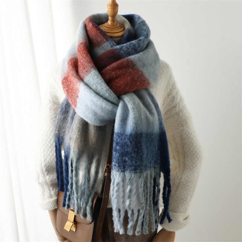 Yeni Sonbahar Kış Izgara Desen - Wool Scarf Men incelemesi ve fiyatı