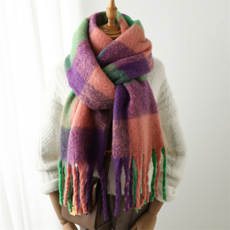 Yeni Sonbahar Kış Izgara Desen - Wool Scarf Men incelemesi ve fiyatı